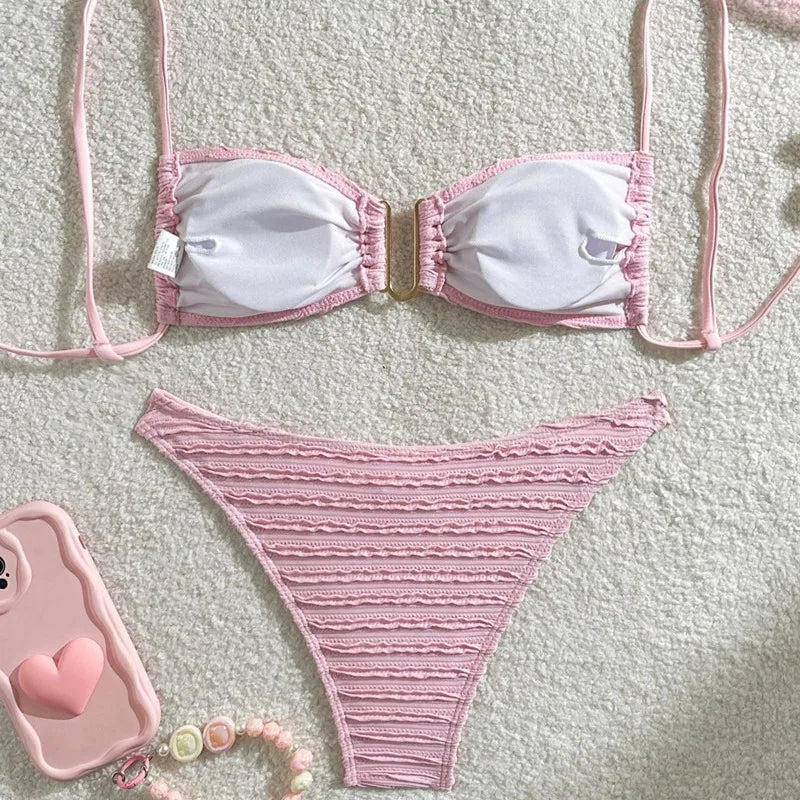 Summer Brazilian Bikini Set - Womens Sexy Swimwear for Beach Pool - ZOOMNSTORE