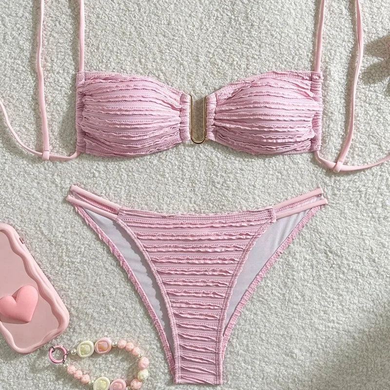 Summer Brazilian Bikini Set - Womens Sexy Swimwear for Beach Pool - ZOOMNSTORE