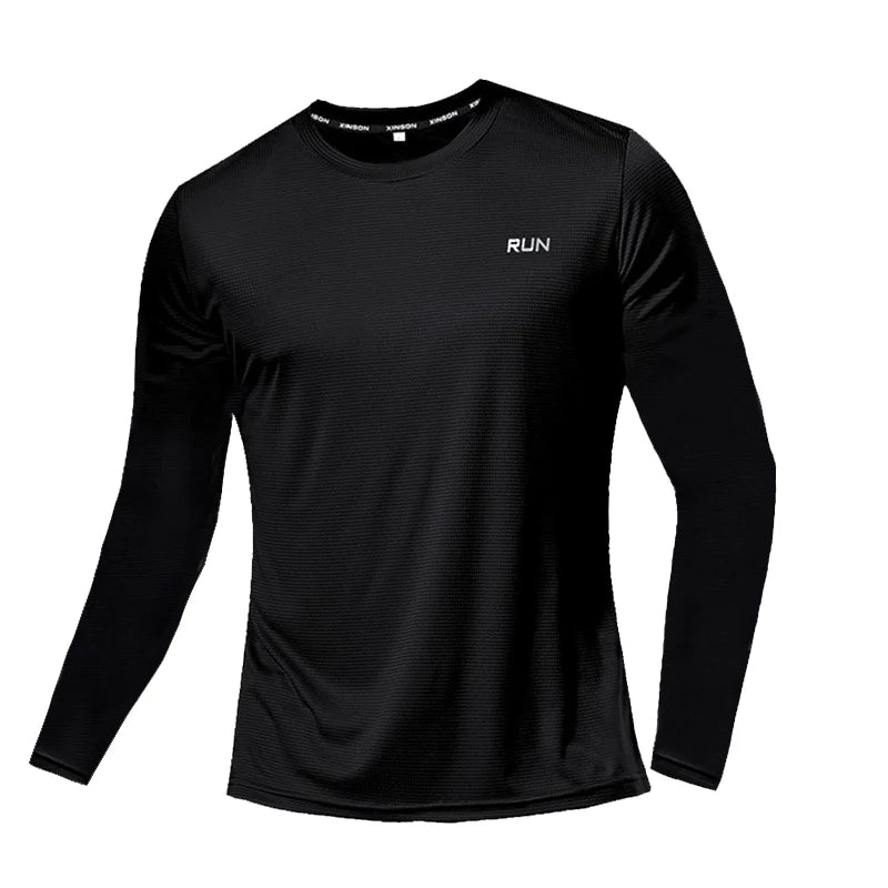 Mens Summer Quick Dry Long Sleeve T-Shirt - Breathable Sun Protection Outdoor Wear - ZOOMNSTORE