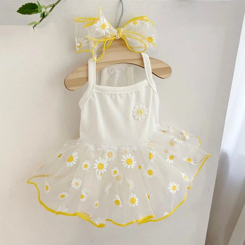 Summer Strawberry Dog Dress - Cute Mesh Suspender Skirt for Pets - ZOOMNSTORE
