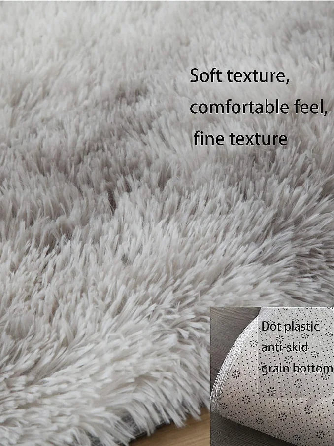 Super Soft Plush Area Rug - Fuzzy Bedroom Carpet Living Room Mat - ZOOMNSTORE