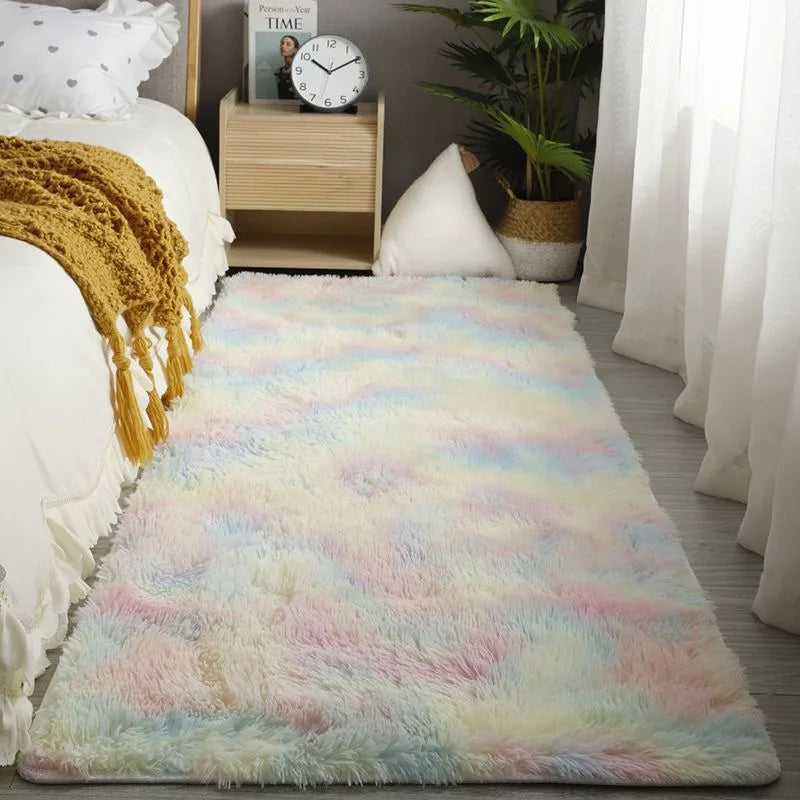 Super Soft Plush Area Rug - Fuzzy Bedroom Carpet Living Room Mat - ZOOMNSTORE