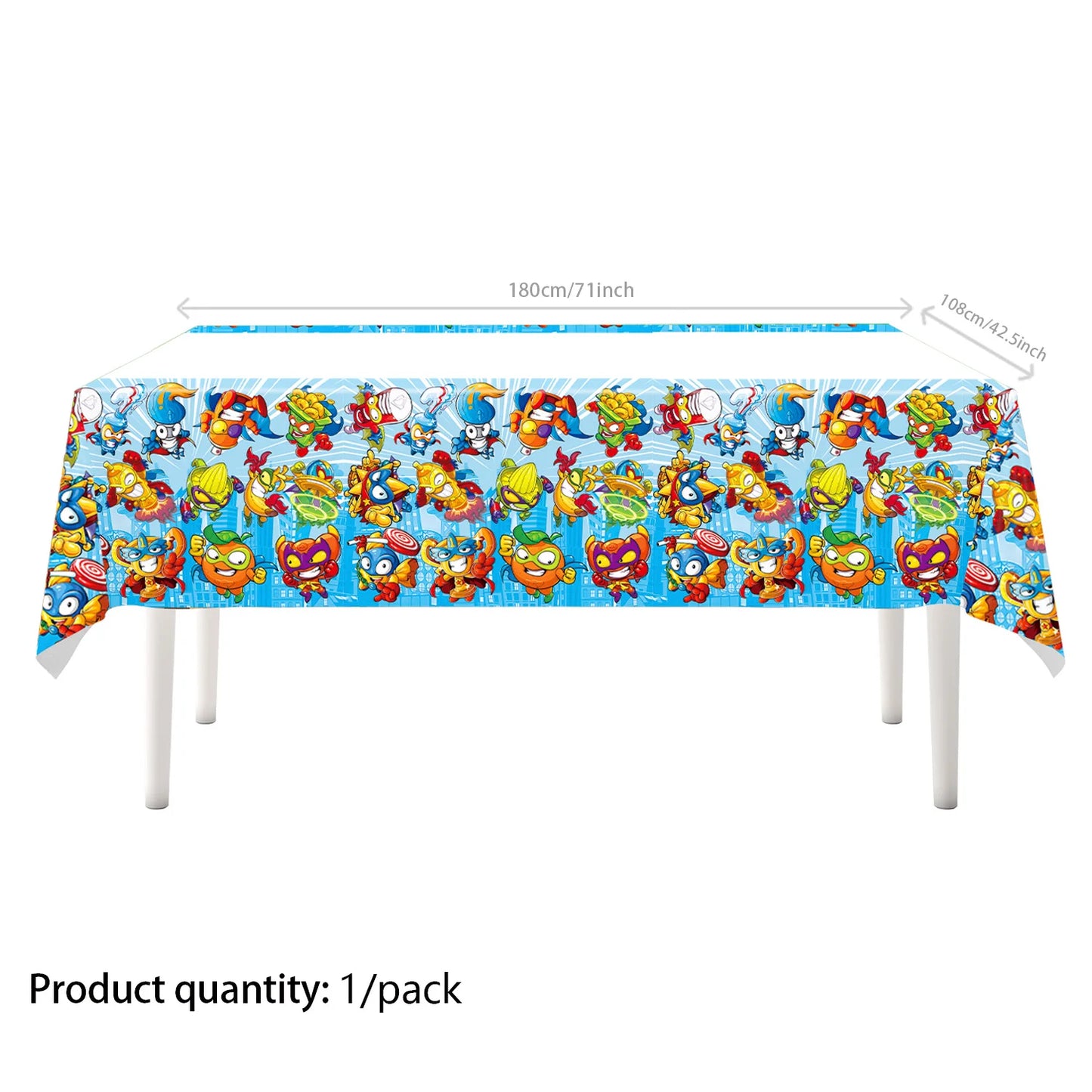 Superzings Birthday Party Tableware Set - Disposable Plates Cups Napkins and Tablecloth - ZOOMNSTORE