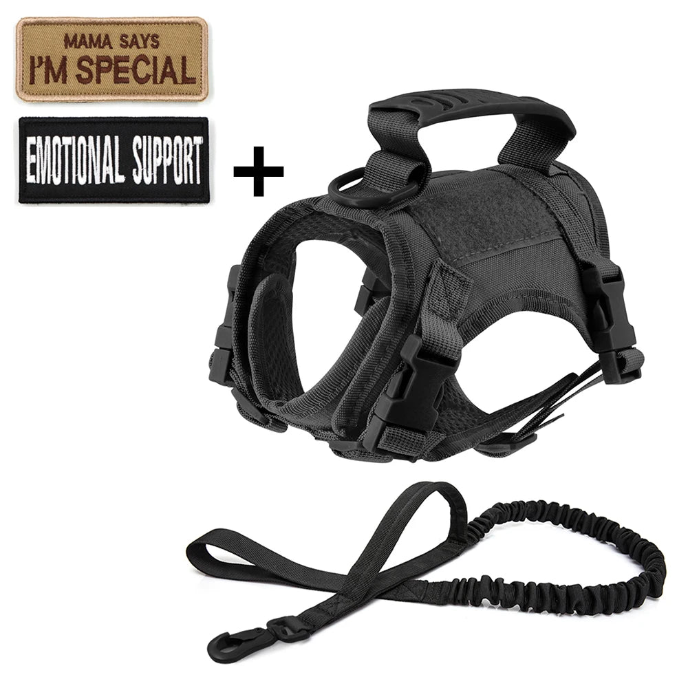 Tactical Cat Harness with Leash - Adjustable Vest for Small Dogs and Puppies Training Accessories - ZOOMNSTORE