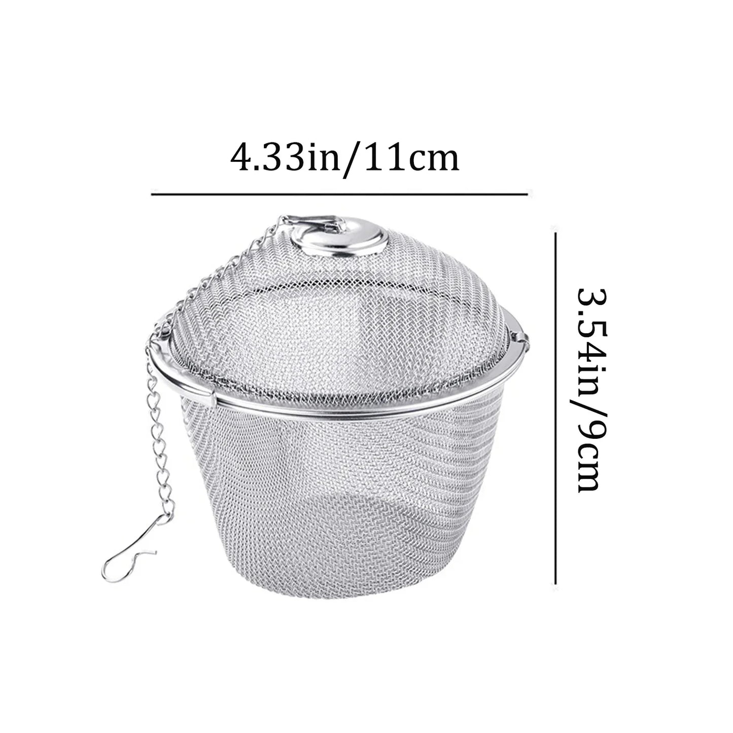 Tea Spice Strainer - Stainless Steel Mesh Ball | Lockable Herbal Tea Infuser - ZOOMNSTORE