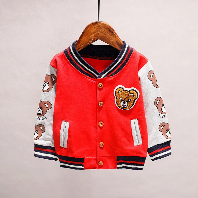 Toddler Cartoon Jacket - Spring Autumn Cotton Sportswear for Boys Girls - ZOOMNSTORE
