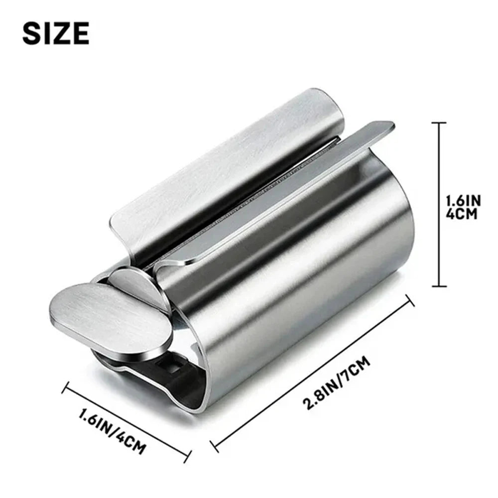 Stainless Steel Ointment Dispenser - Toothpaste Squeezer Roller for Cosmetics - ZOOMNSTORE