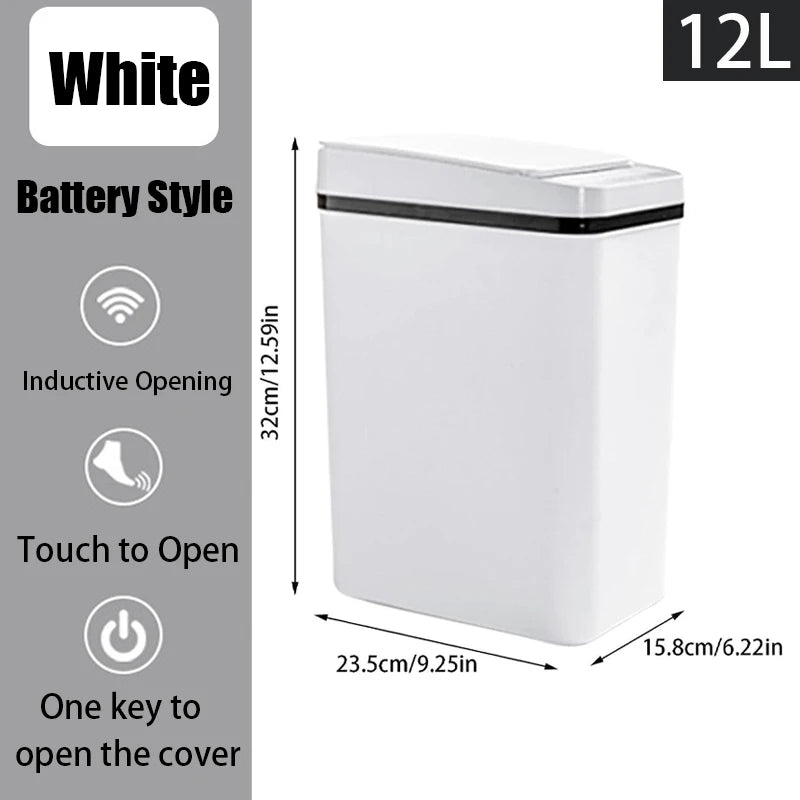 Touchless Trash Can - 12L Motion Sensor Kitchen Bathroom Bin - ZOOMNSTORE