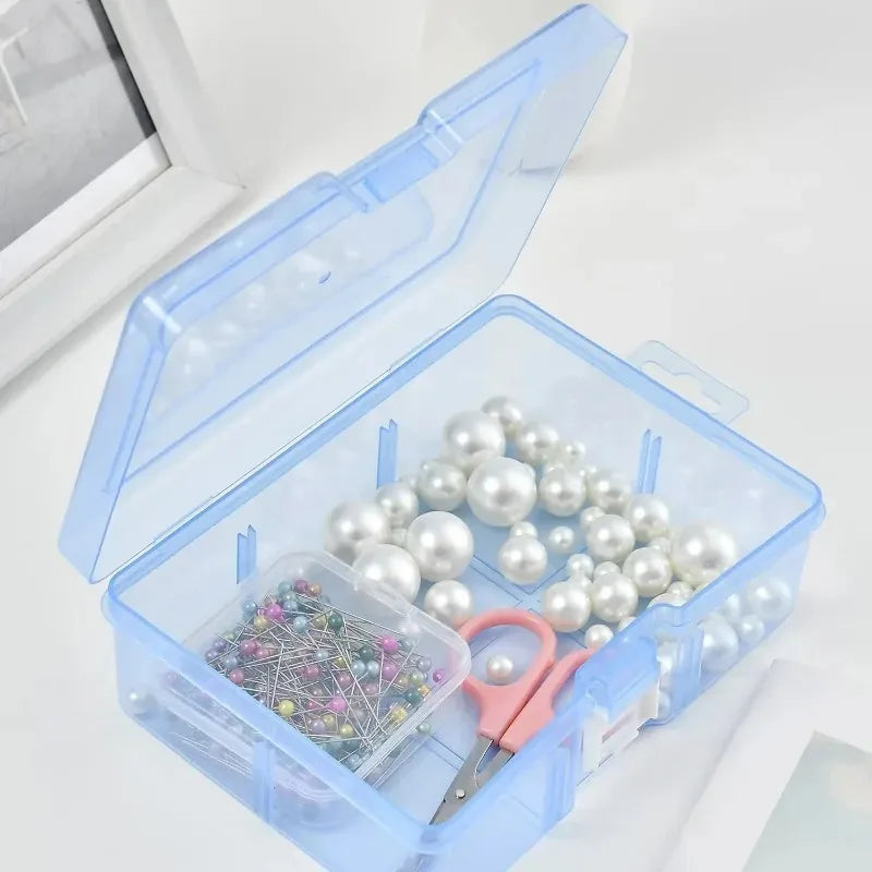 Transparent Plastic Storage Boxes - Jewelry Craft Organizer for Small Items - ZOOMNSTORE