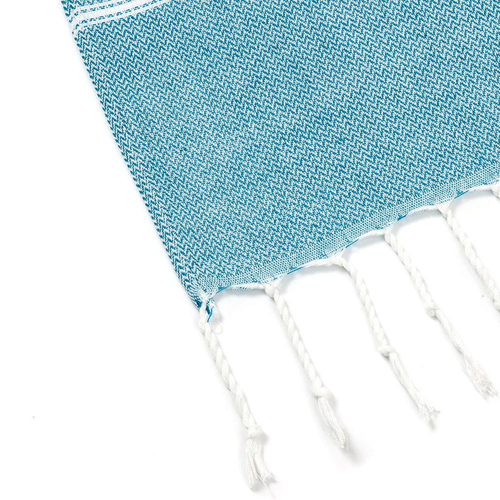Cotton Turkish Beach Towel 90*180CM Sauna Spa Gym sports Fitness Fringed Bath Towel kitchen Soft Absorbent Quick drying towels - ZOOMNSTORE