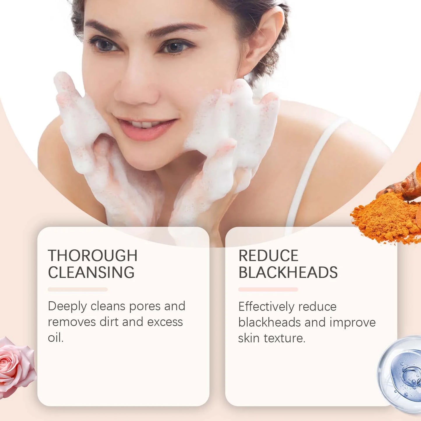Turmeric Cleansing Milk Foam - Hydrating Facial Cleanser for Brightening Skin - ZOOMNSTORE