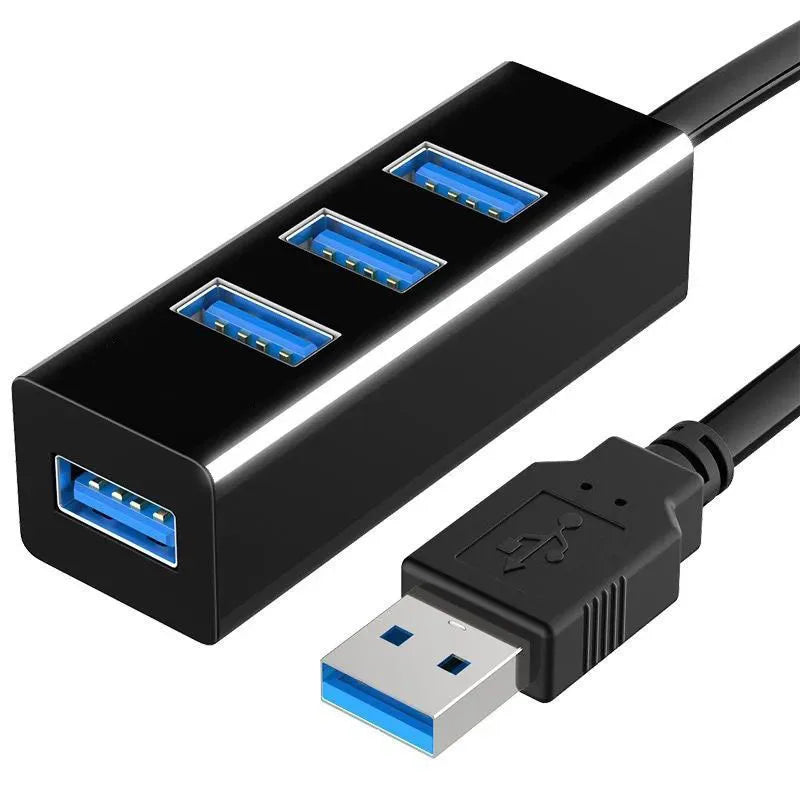 USB 3.0 Hub Portable 4-Port USB Charging Hub - High Speed Cable Extender - ZOOMNSTORE