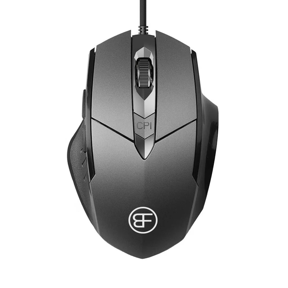 USB Wired Mouse, 7200 DPI Corded Computer Mouse with 6-Button Cord Ergonomic Mice, Officeand game Mouse for Laptop PC Desktop - ZOOMNSTORE