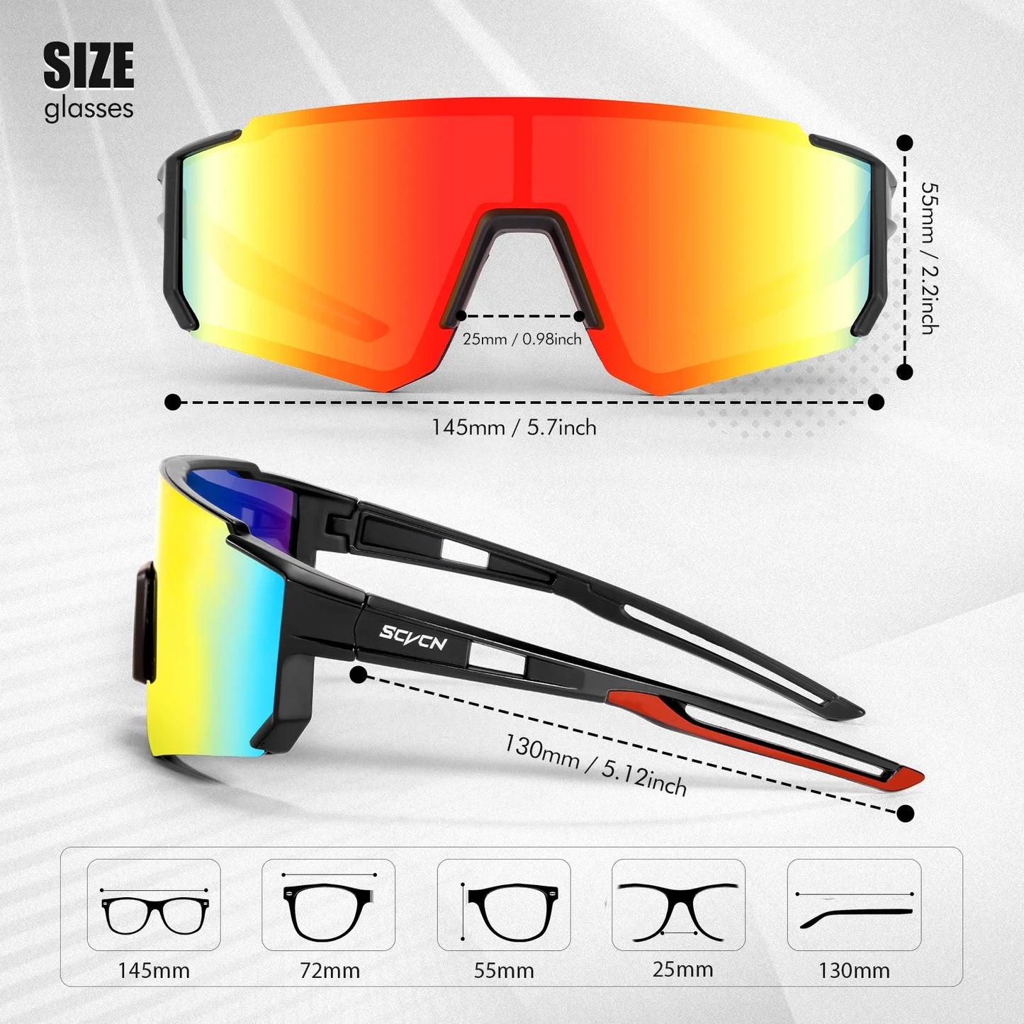 UV400 Sports Sunglasses - Men Women Cycling Running Driving Eyewear - ZOOMNSTORE