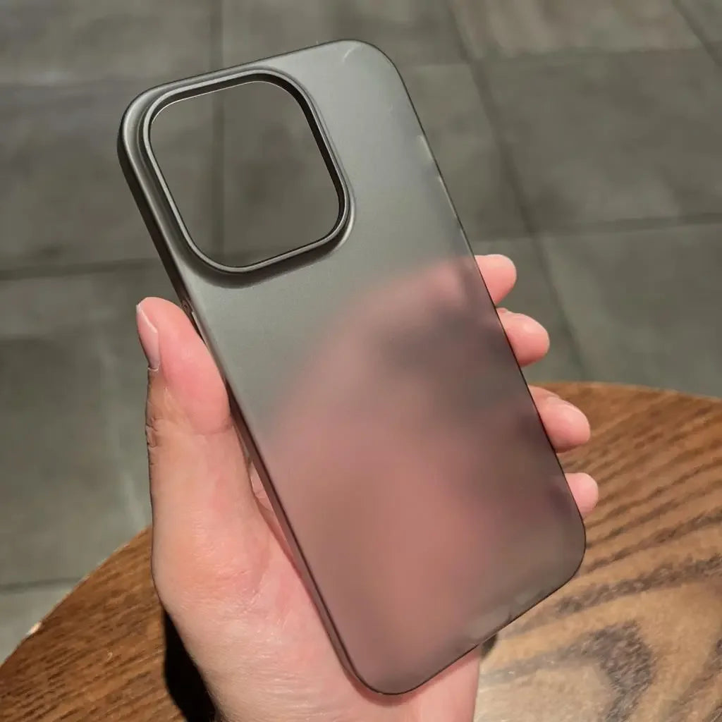 Ultra Thin Shockproof Phone Case for iPhone 16 Pro 15 14 Plus 13 12 Pro Max - Matte Clear Back Cover - ZOOMNSTORE