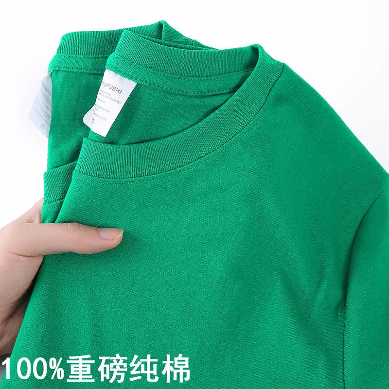 Unisex 100 Cotton Summer T-shirt - Solid Color O Neck Short Sleeve M-4XL - ZOOMNSTORE