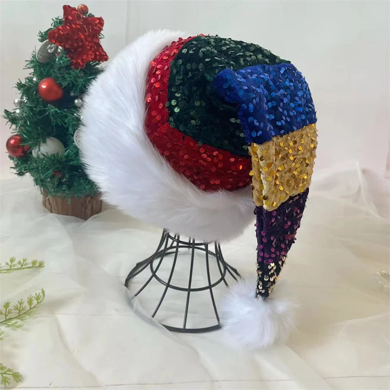 Unisex Plush Christmas Santa Hat - Holiday Party Accessory 2025 - ZOOMNSTORE
