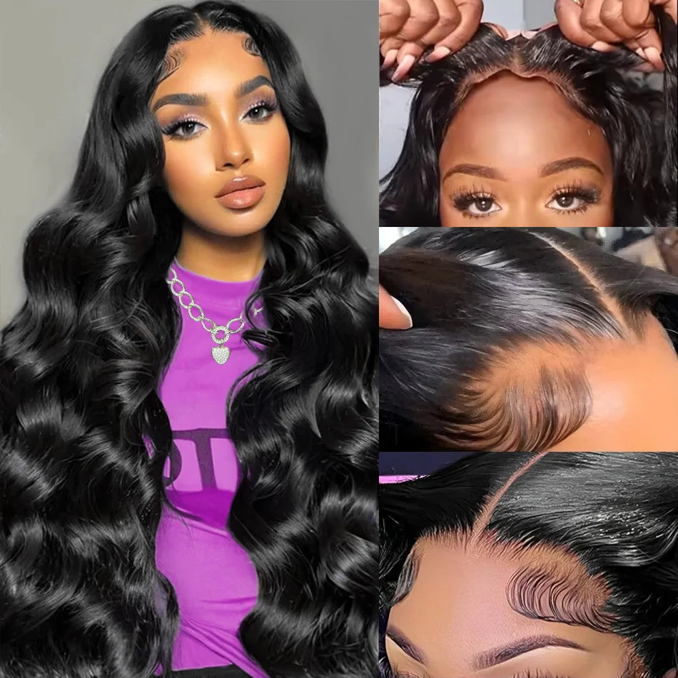 V Part Wigs - 100% Human Hair Body Wave Wig With 5x5 HD Lace Closure & Clip In Half Wig - ZOOMNSTORE