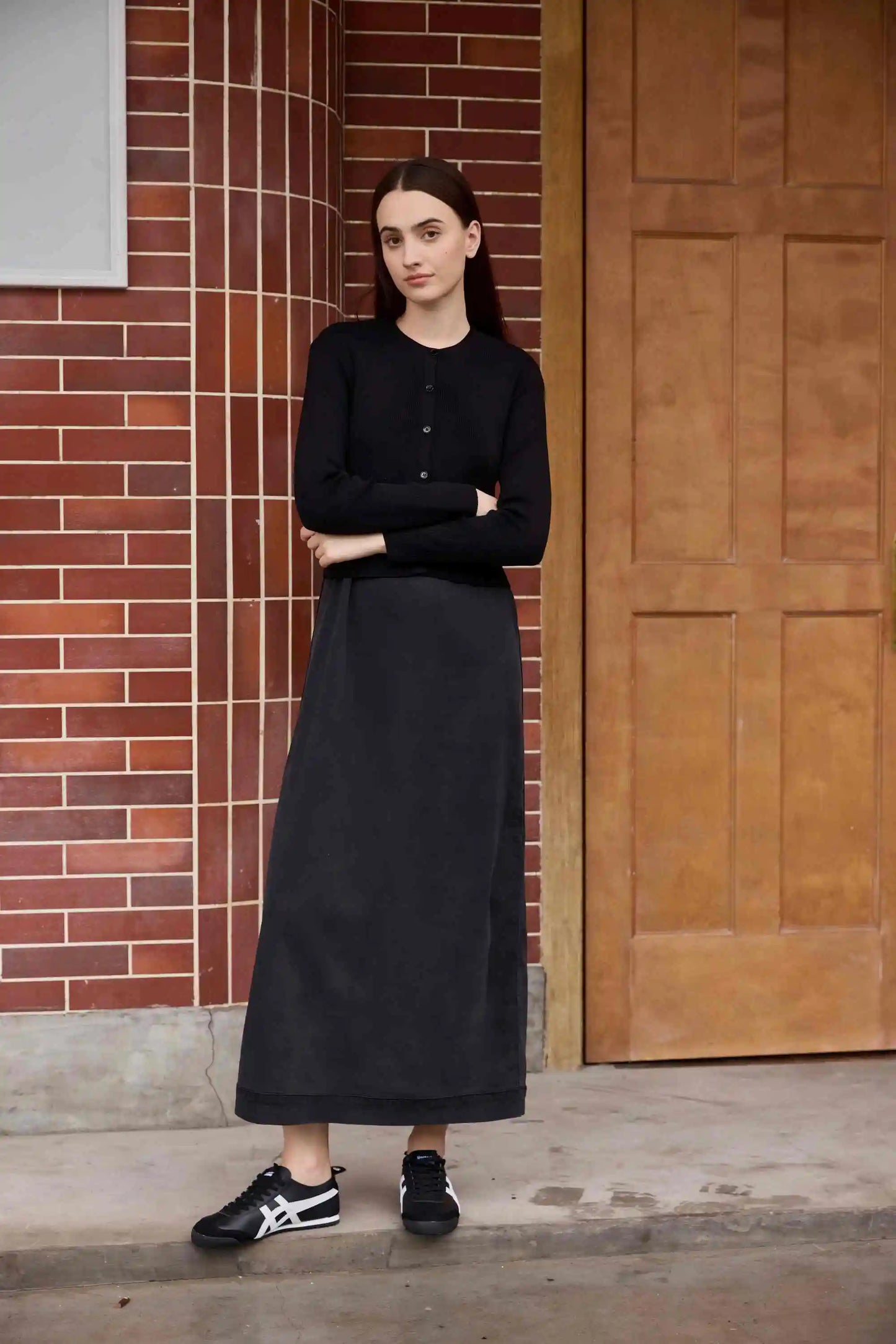 V-neck Denim Dress Knitting Cardigan - Womens AutumnWinter Modal Shirt - ZOOMNSTORE