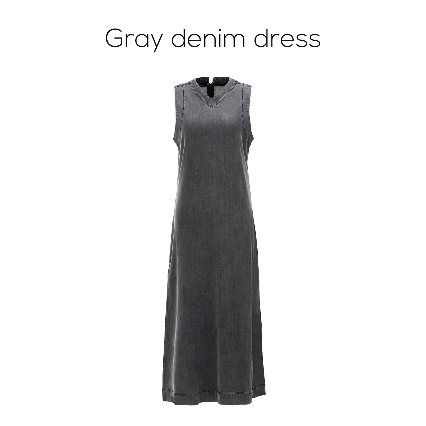V-neck Denim Dress Knitting Cardigan - Womens AutumnWinter Modal Shirt - ZOOMNSTORE