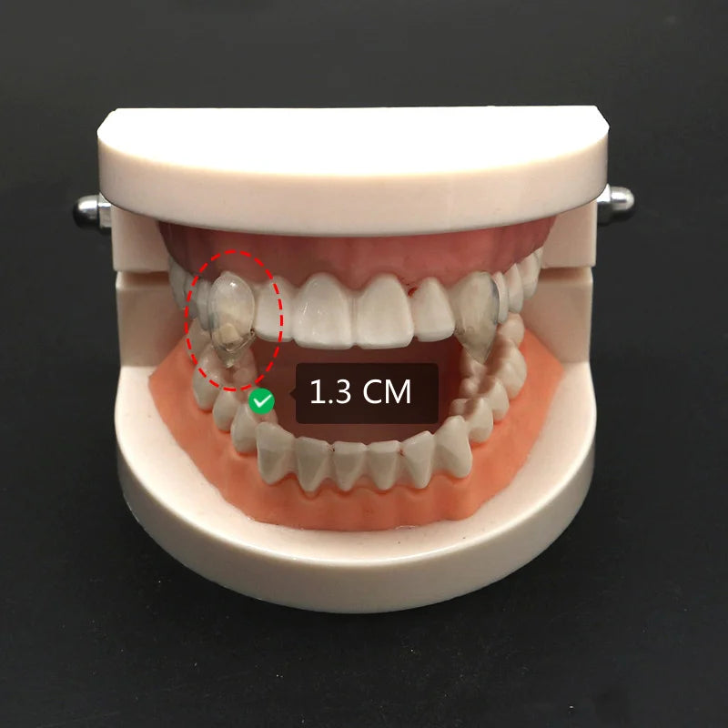Vampire Fangs Dentures - Halloween Costume Props with Adhesive - ZOOMNSTORE