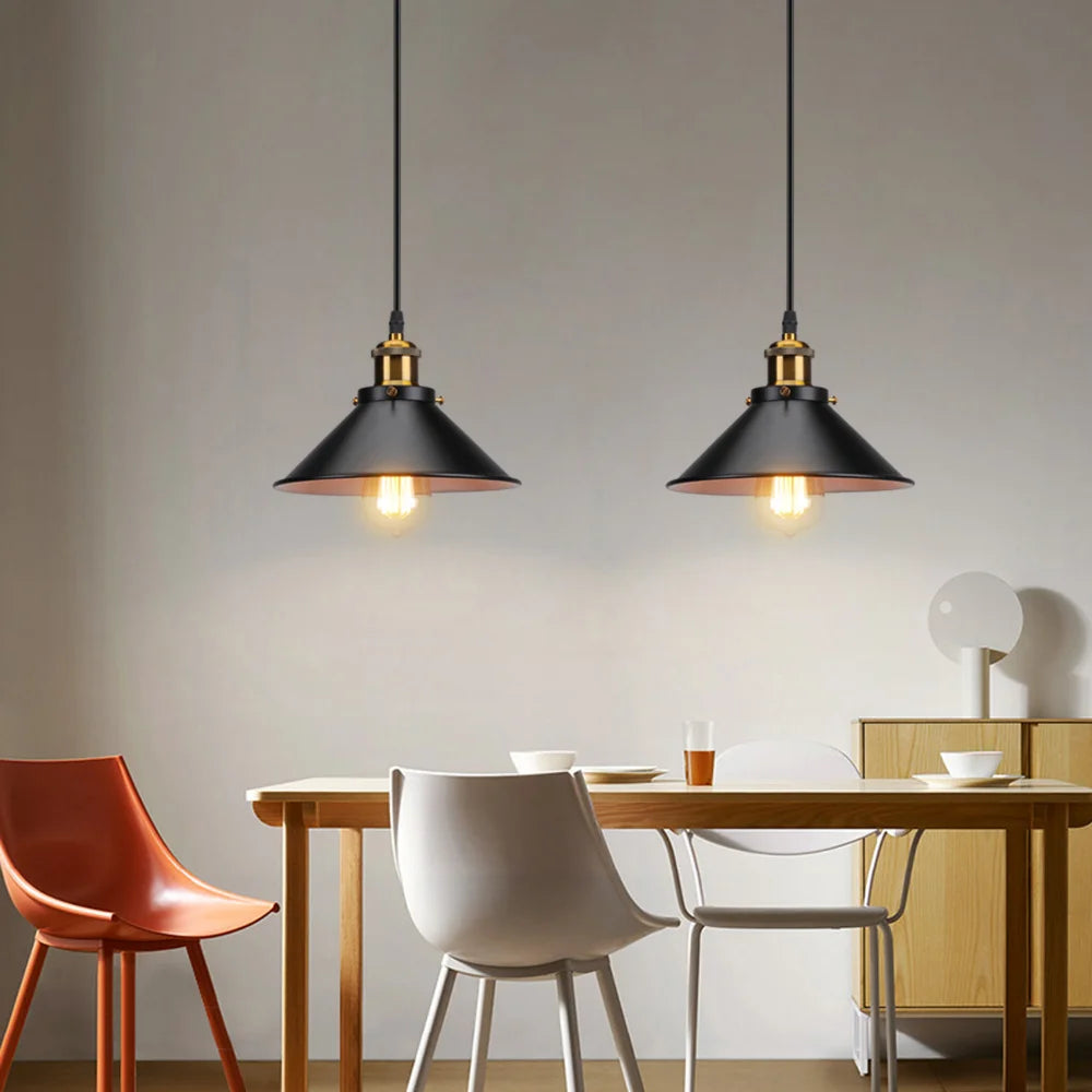 Vintage Industrial Pendant Light - Retro Chandelier with E27 Base for Home Lighting - ZOOMNSTORE