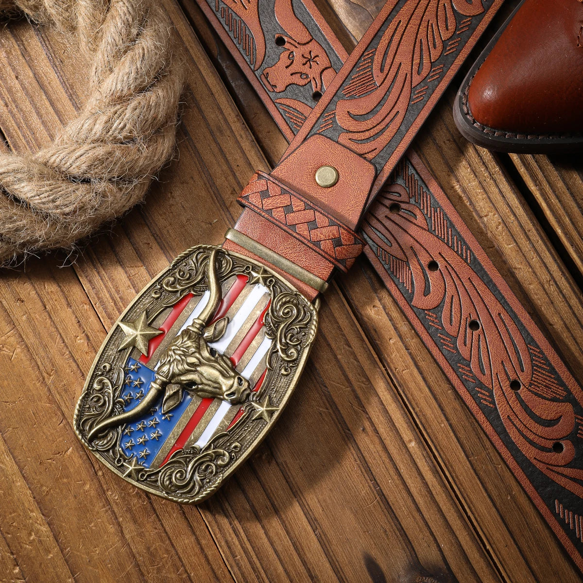 Vintage PU Alloy Buckle Belt - Unisex Western Style Fashion Accessory - ZOOMNSTORE