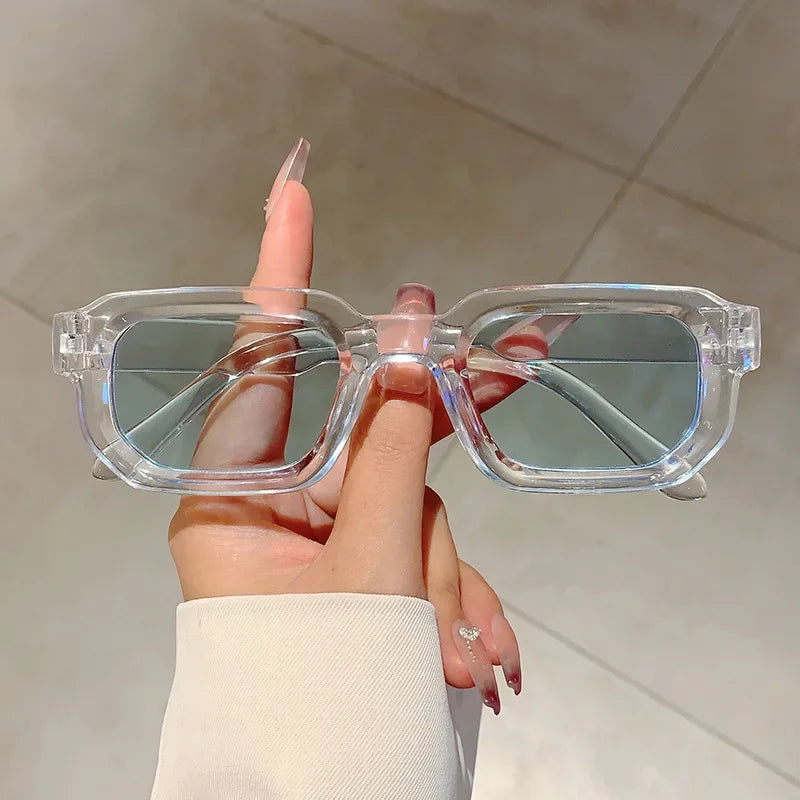 Vintage Rectangle Frame Sunglasses - Retro UV400 Eyewear for Men and Women - ZOOMNSTORE