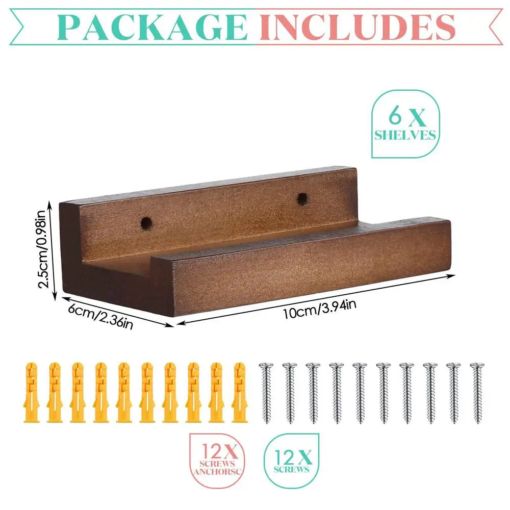 Vinyl Record Shelf - Wood Wall Mounted Shelf for Compact Album Display Rack - ZOOMNSTORE