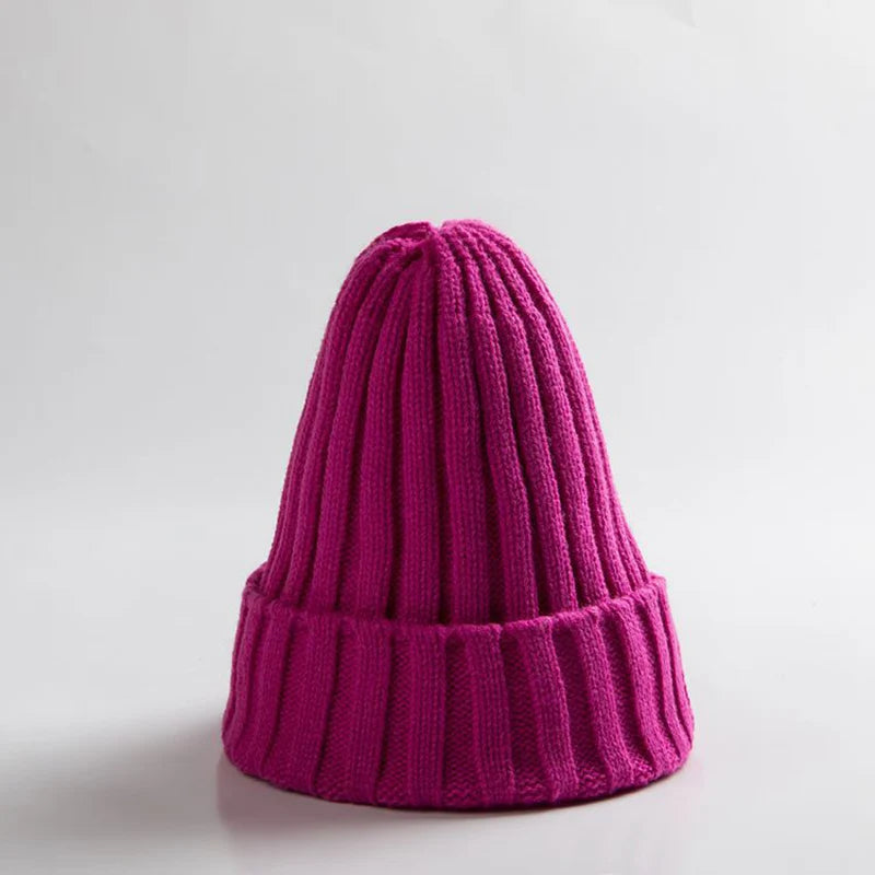 Winter Baby Hat For Kids Warm Knitted Baby Accessories Infant Girl Boy Beanie Cap Solid Color Children Toddler Beanies Bonnet - ZOOMNSTORE