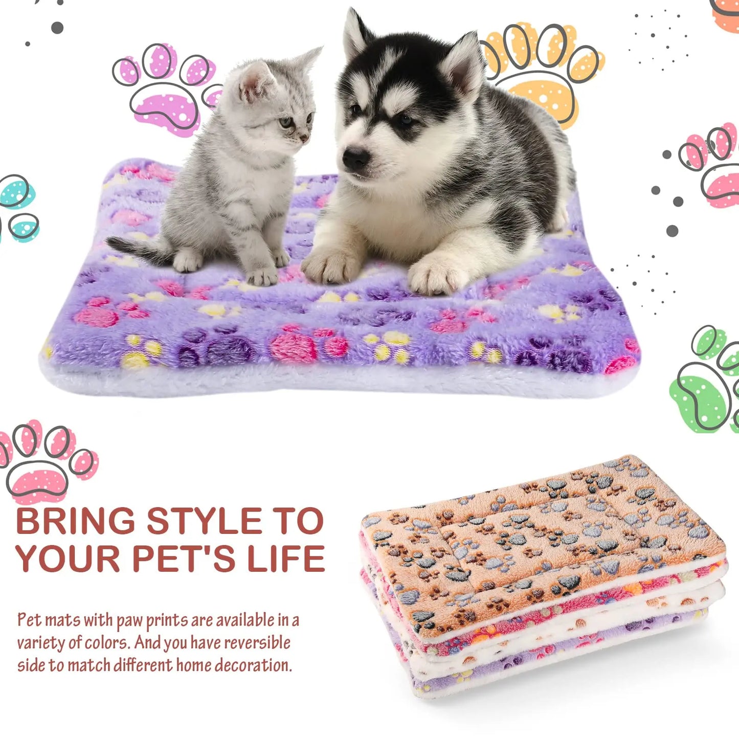 Pet Sleeping Mat - Washable Dog Bed Cat Litter Cushion - ZOOMNSTORE
