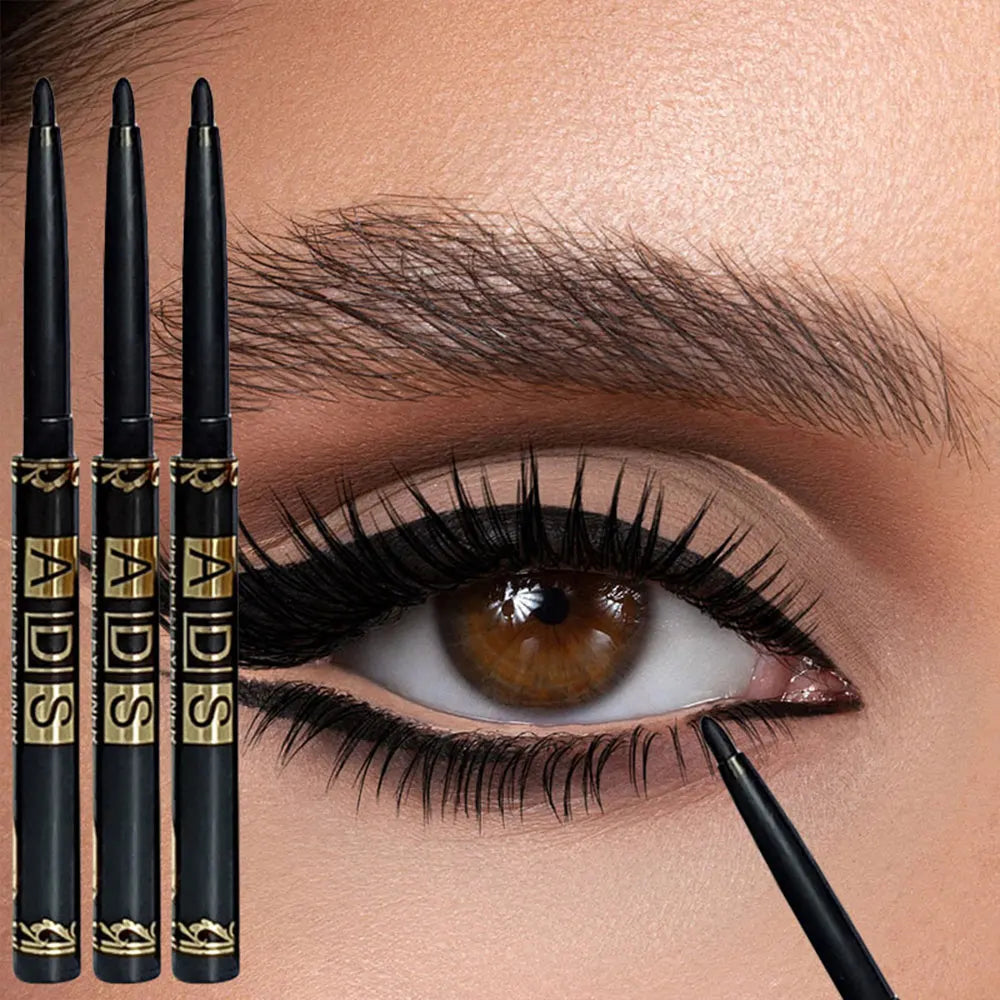 Waterproof Black Eyeliner Pencil | Smudge-Proof, Long-Lasting Creamy Makeup for Bold Eyes - ZOOMNSTORE