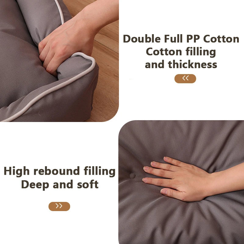 Waterproof Dog Bed - Thick PP Cotton Bite-Resistant Pet Mat for All Seasons - ZOOMNSTORE