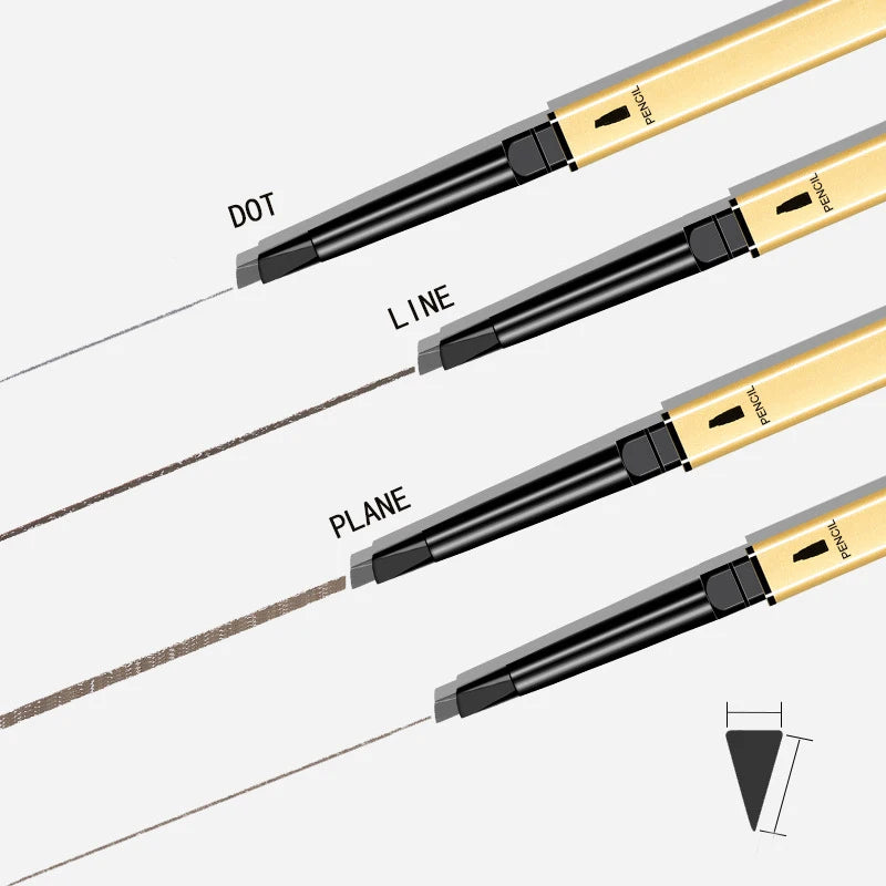 Waterproof Dual-Ended Eyebrow Pencil - Precise Long-Lasting Smudge-Proof Brow Makeup - ZOOMNSTORE