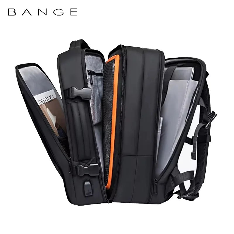 Waterproof Expandable Mens Laptop Backpack - 173 Large Capacity Travel Bag - ZOOMNSTORE