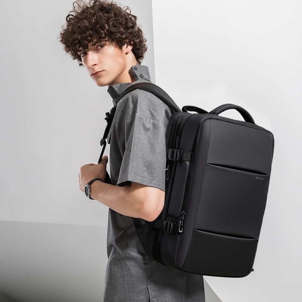 Waterproof Expandable Mens Laptop Backpack - 173 Large Capacity Travel Bag - ZOOMNSTORE