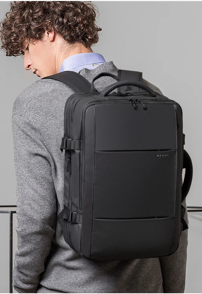 Waterproof Expandable Mens Laptop Backpack - 173 Large Capacity Travel Bag - ZOOMNSTORE