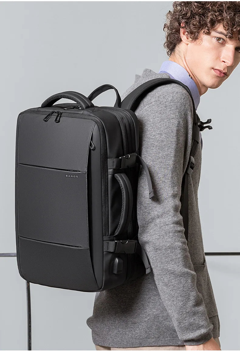 Waterproof Expandable Mens Laptop Backpack - 173 Large Capacity Travel Bag - ZOOMNSTORE