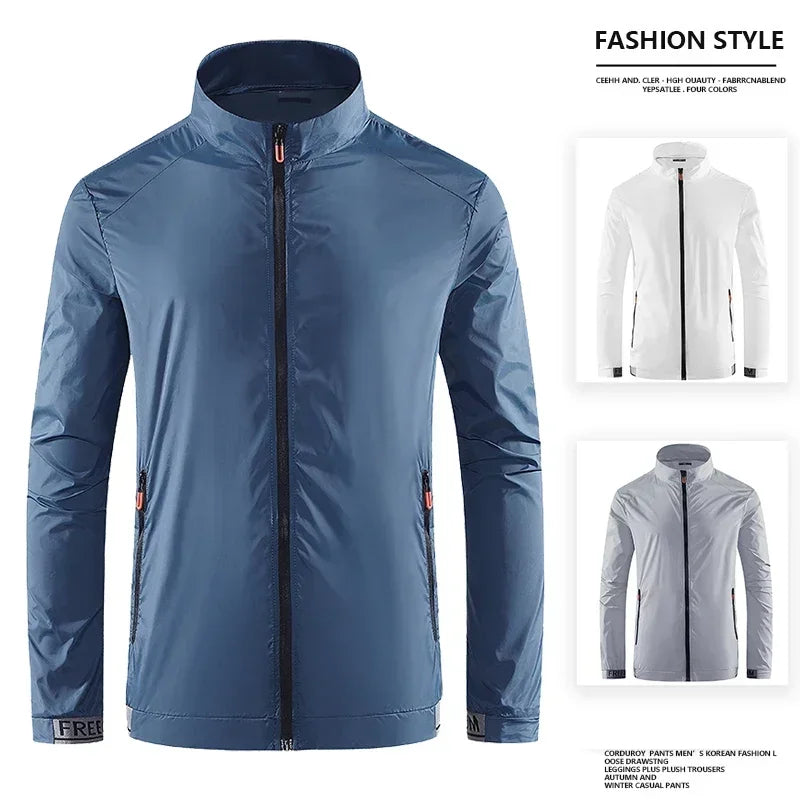 Waterproof Hiking Jacket - Quick Dry Sun Protection Outerwear for Camping Fishing - ZOOMNSTORE