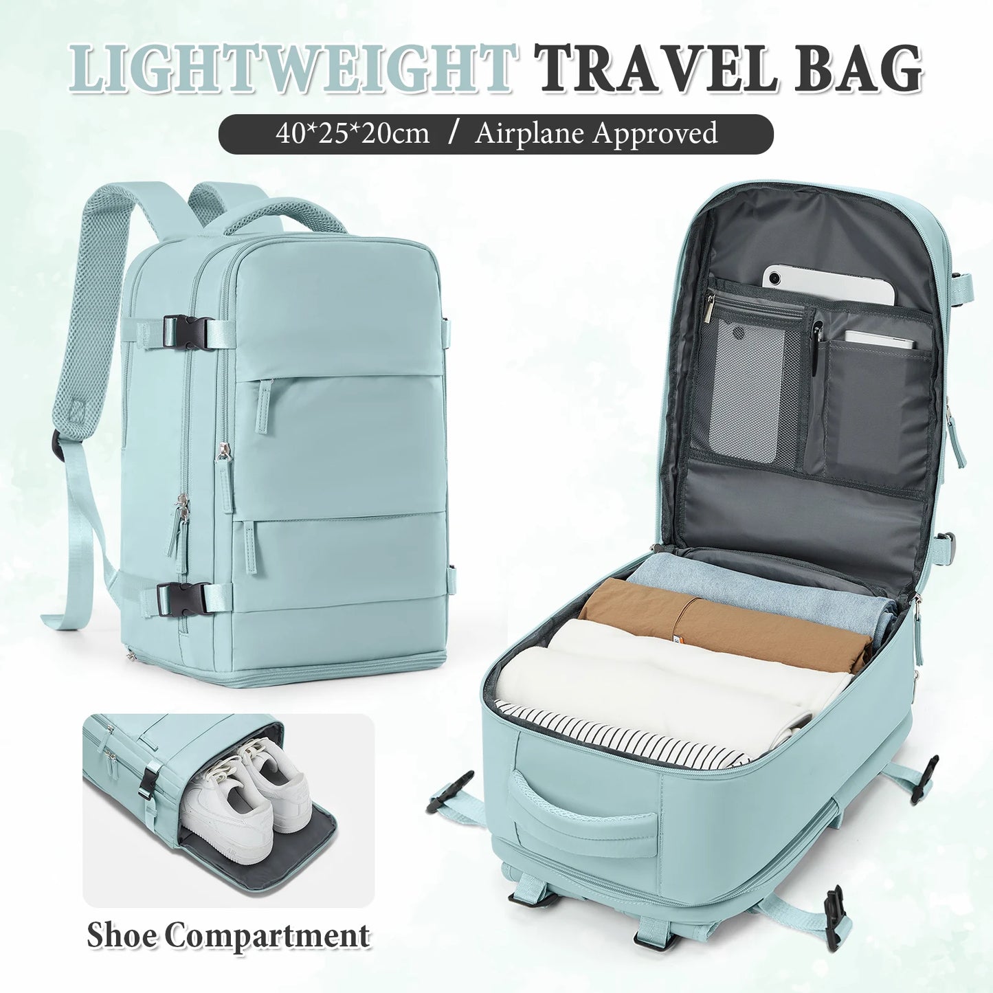 Waterproof Laptop Backpack - Travel Business College Carry-On Bag - ZOOMNSTORE