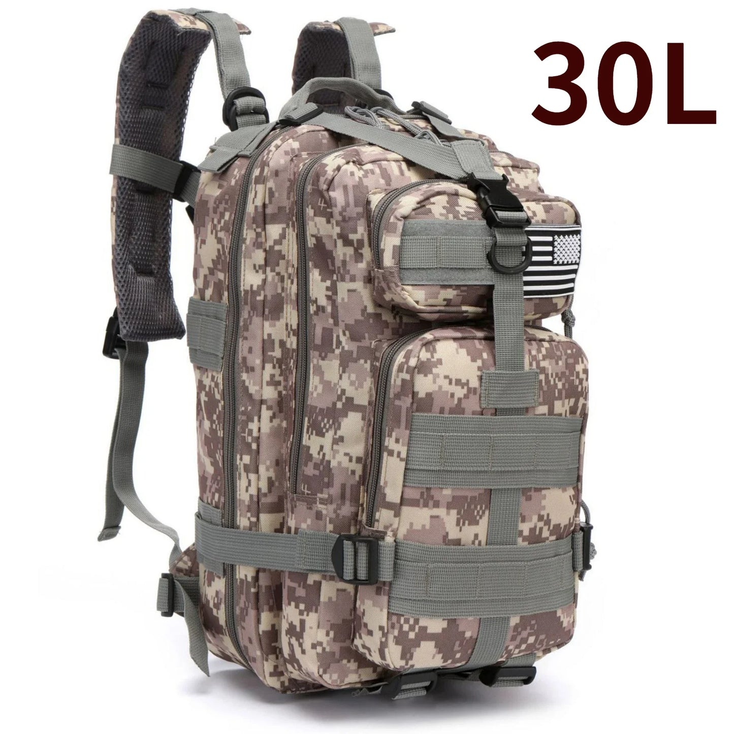 Waterproof Tactical Backpack - 30L50L Nylon Rucksack for Hiking Camping Fishing and Hunting - ZOOMNSTORE