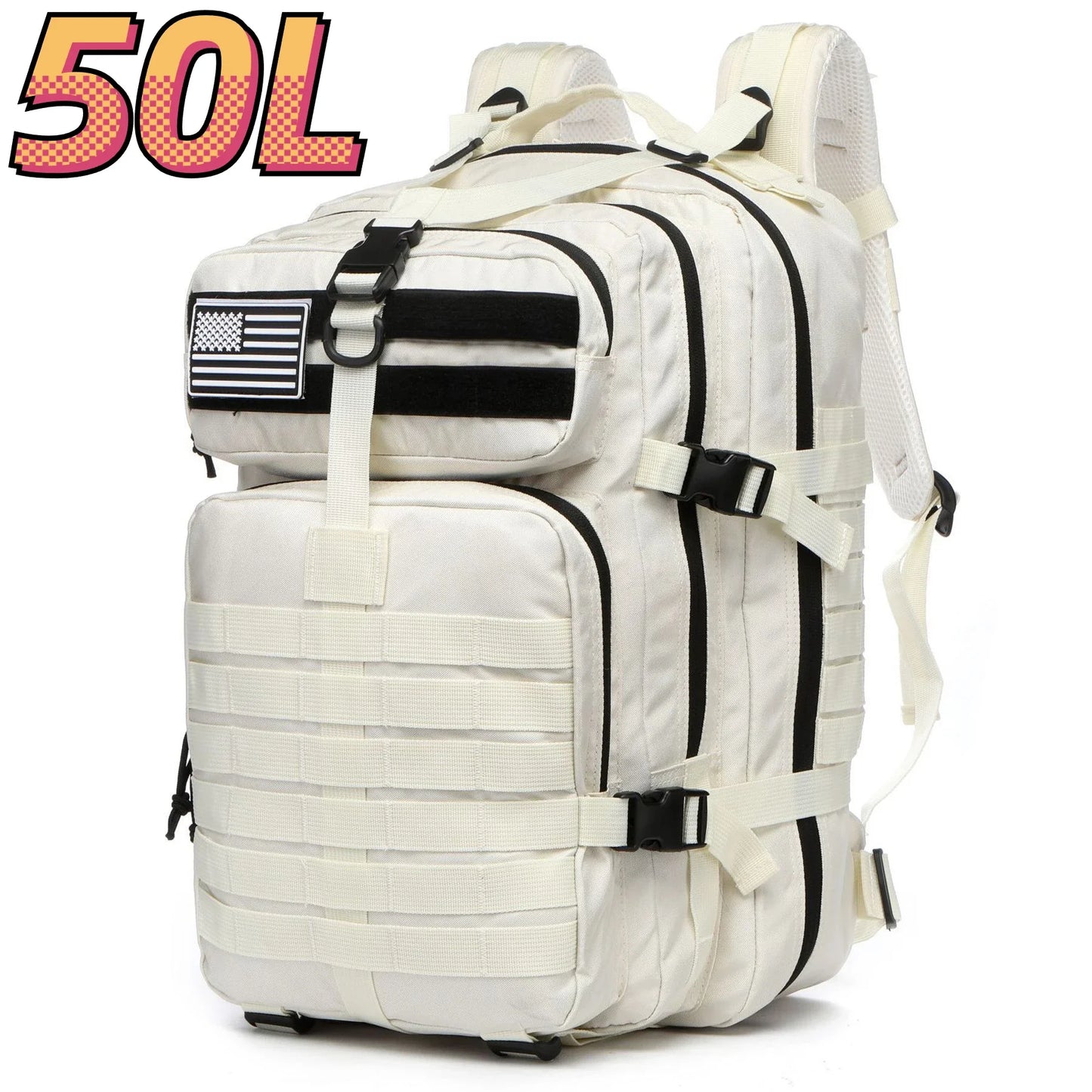 Waterproof Tactical Backpack - 30L50L Nylon Rucksack for Hiking Camping Fishing and Hunting - ZOOMNSTORE