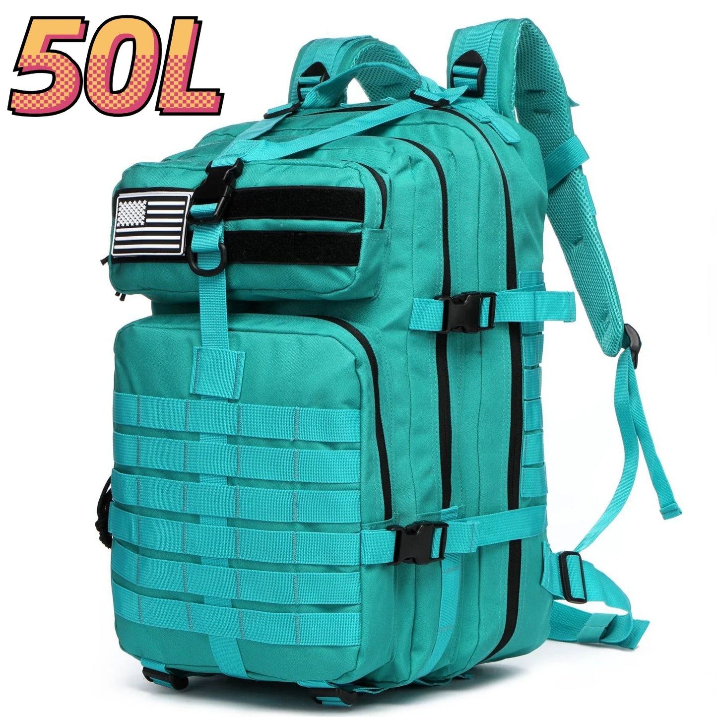 Waterproof Tactical Backpack - 30L50L Nylon Rucksack for Hiking Camping Fishing and Hunting - ZOOMNSTORE