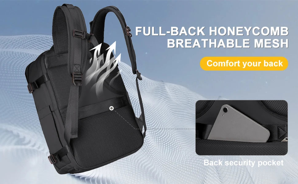 Waterproof Travel Backpack for Men - Airline Approved Anti-Theft Laptop Hiking Bag - ZOOMNSTORE