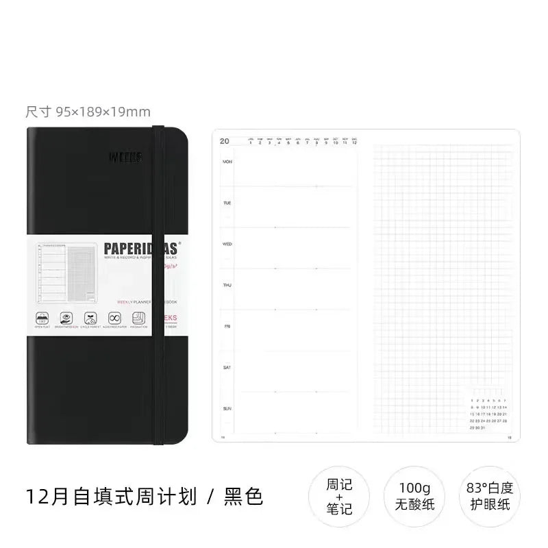 Minimalist Weekly Planner Notebook - Portable Diary for Girls - ZOOMNSTORE