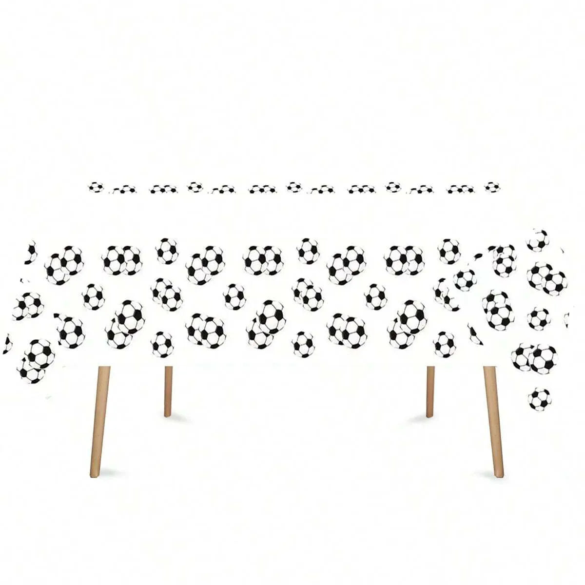 White Football Birthday Party Tableware Set - Disposable Plates Napkins Cups - ZOOMNSTORE
