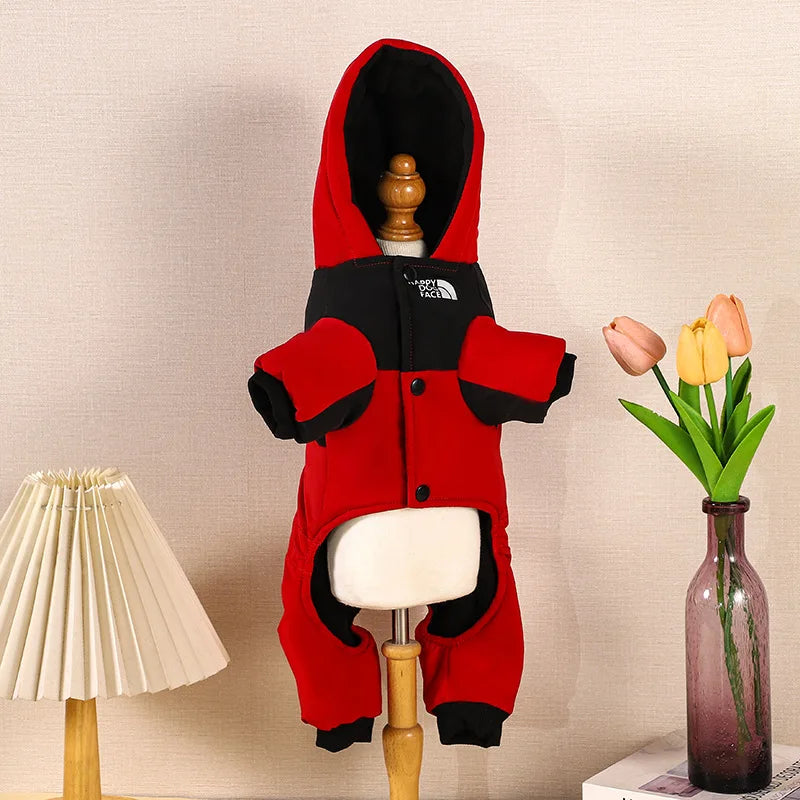 Winter Dog Clothes – Warm Hooded Fleece Jacket With Thick Cotton Coat - ZOOMNSTORE