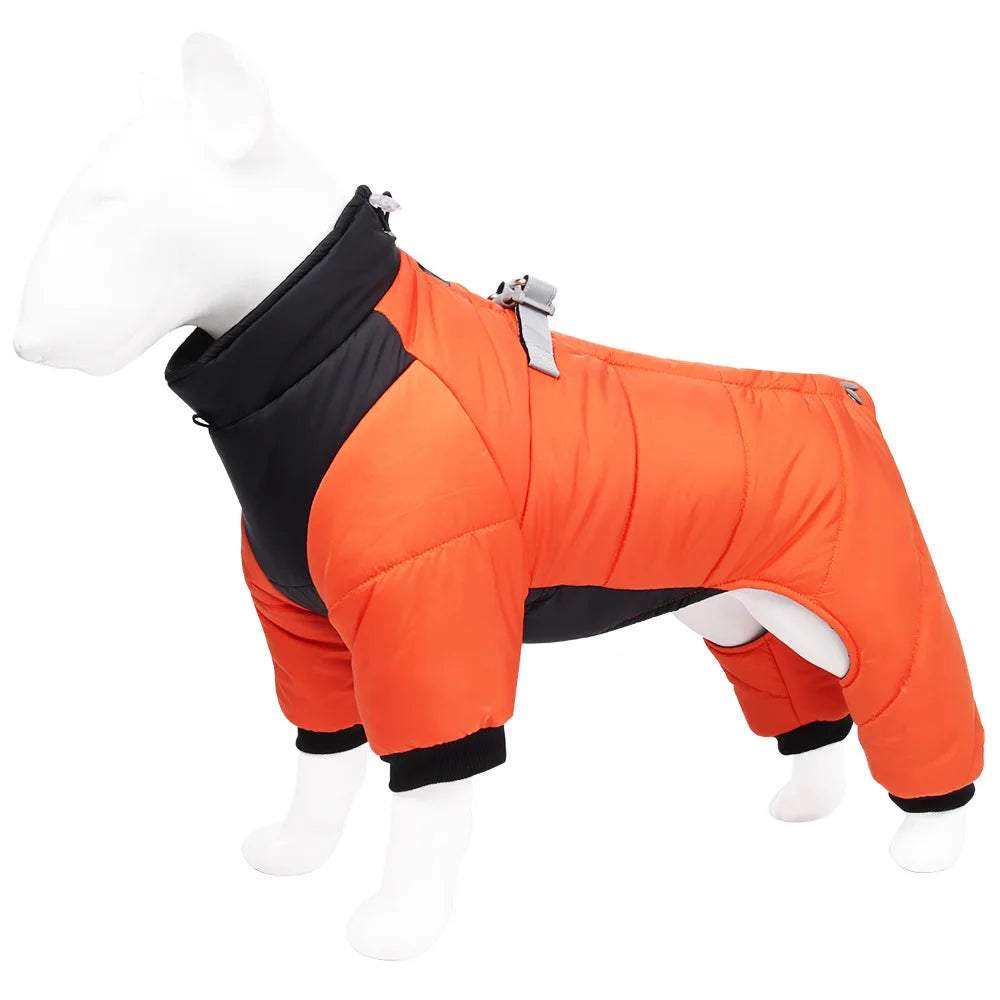 Winter Dog Coat - Reflective Windproof Overall With Cotton Insulation For Dogs - ZOOMNSTORE