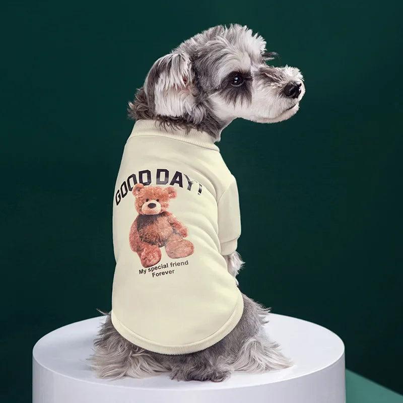 Winter Dog Pullover - Cute Bear Pattern Sweatshirt for Small Medium Pets - ZOOMNSTORE