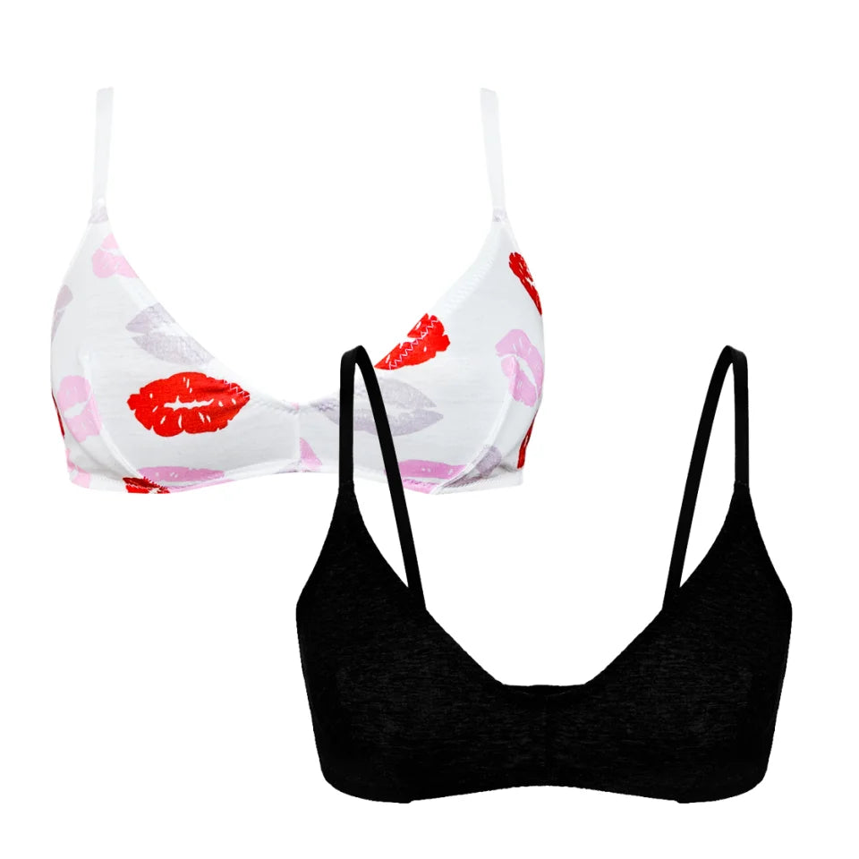 Ultra Thin Wire-Free Bra - Breathable Comfortable Underwear 2PCS Grey Beige Black - ZOOMNSTORE